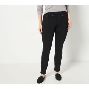 Maya J Women's Pants Sz 12 Tall Flexibelle Belle Curve Slim-Leg Black A460169